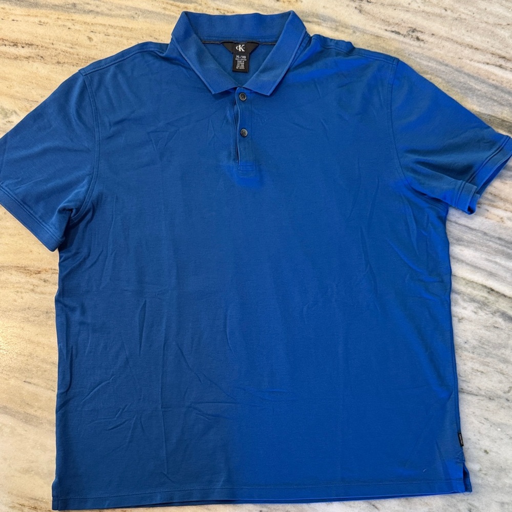 Calvin Klein Men's Blue Polo Shirt sz XL
